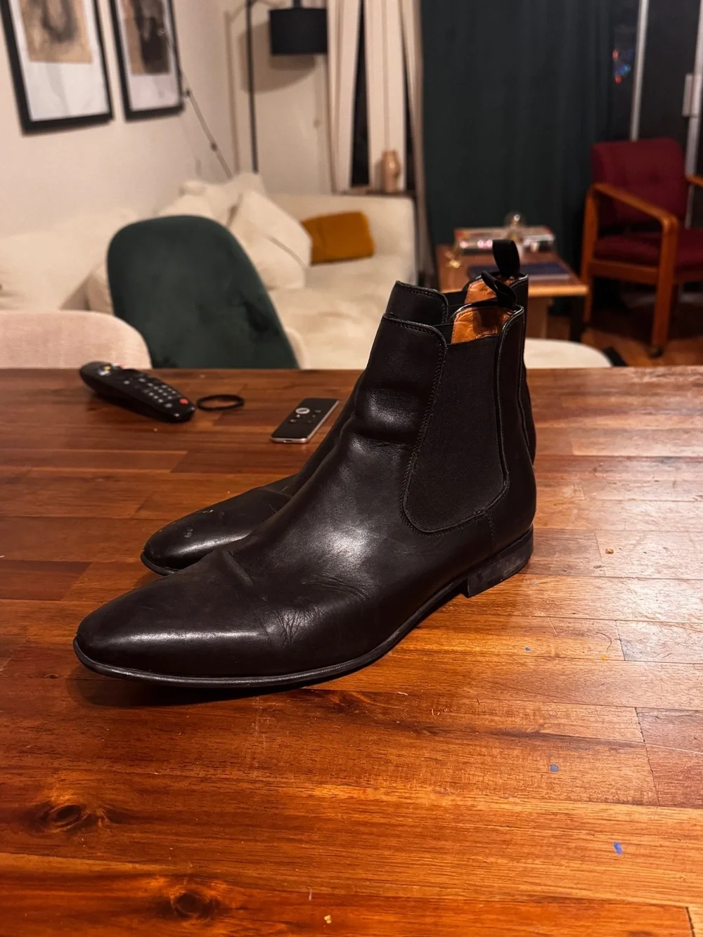 Aldo Black Leather Chukka Boots - Men's Slip-On Ankle Boot